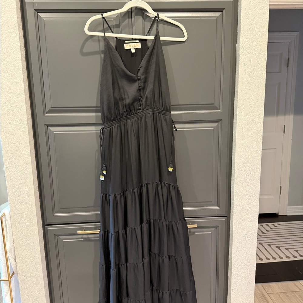 Dolan Black Backless Maxi Dress